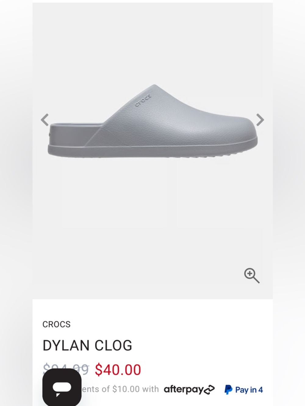 CROCS Dylan Slip-On Clog in grey unisex brand new